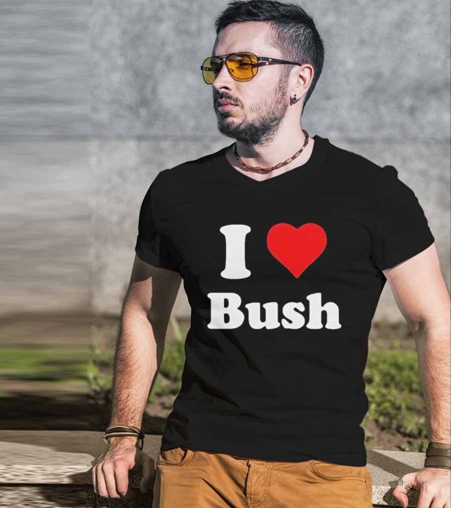 I Heart Bush Iconic Phrase Red Heart T-Shirt