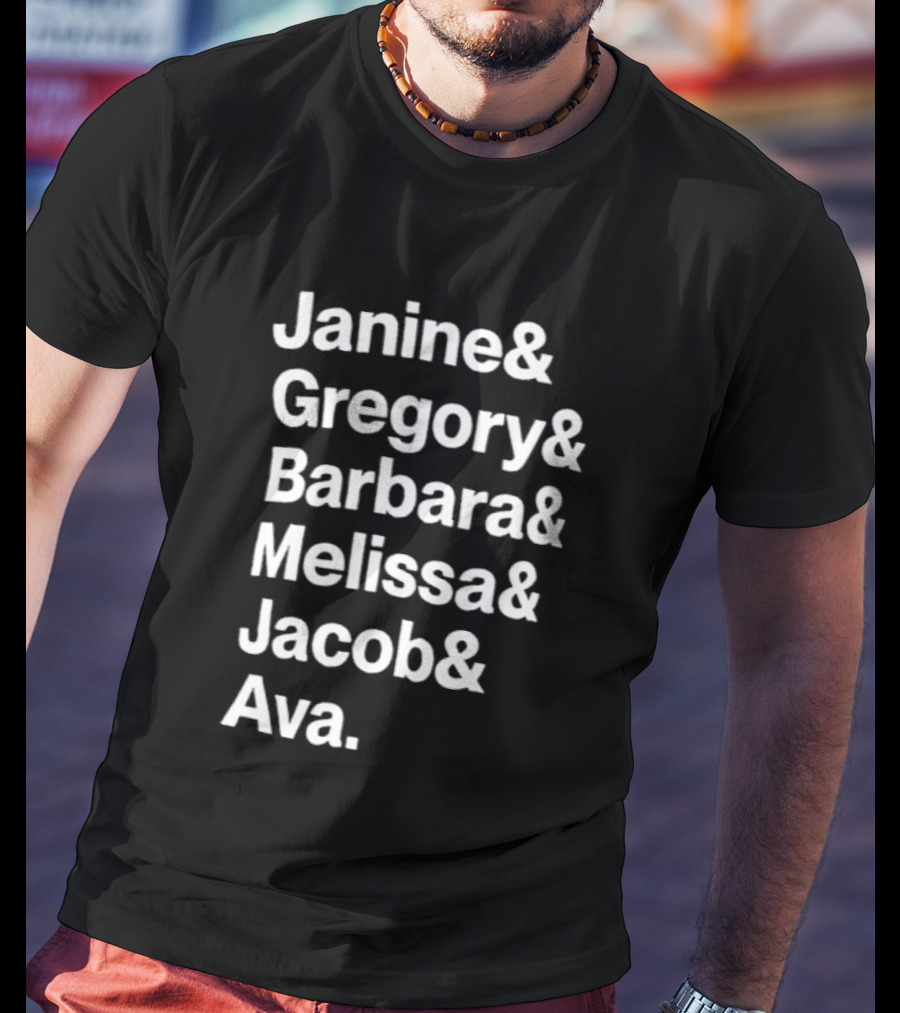 Janine Gregory Barbara Melissa Jacob Ava Abbott Elementary Characters List T-Shirt