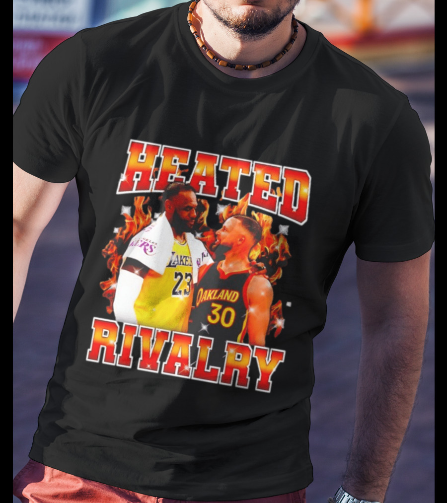 Heated Rivalry Lebron Lakers 23 Steph Oakland 30 T-Shirt