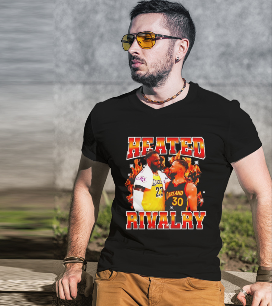 Heated Rivalry Lebron Lakers 23 Steph Oakland 30 T-Shirt