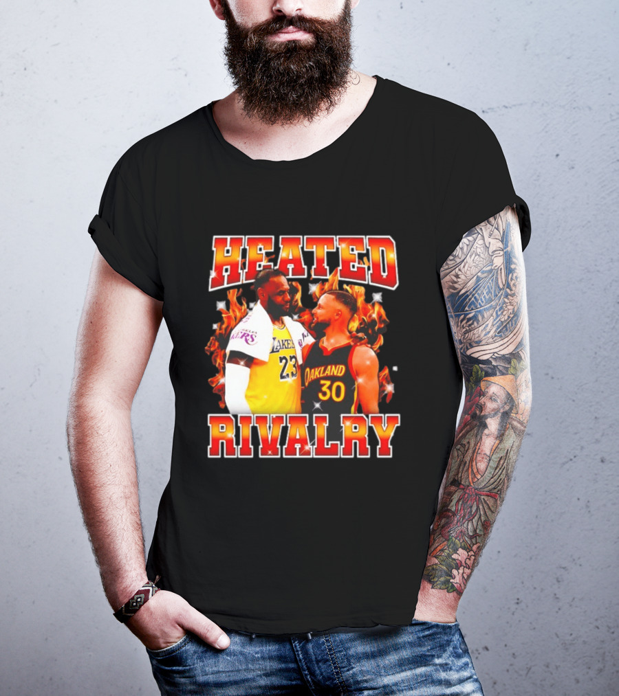 Heated Rivalry Lebron Lakers 23 Steph Oakland 30 T-Shirt