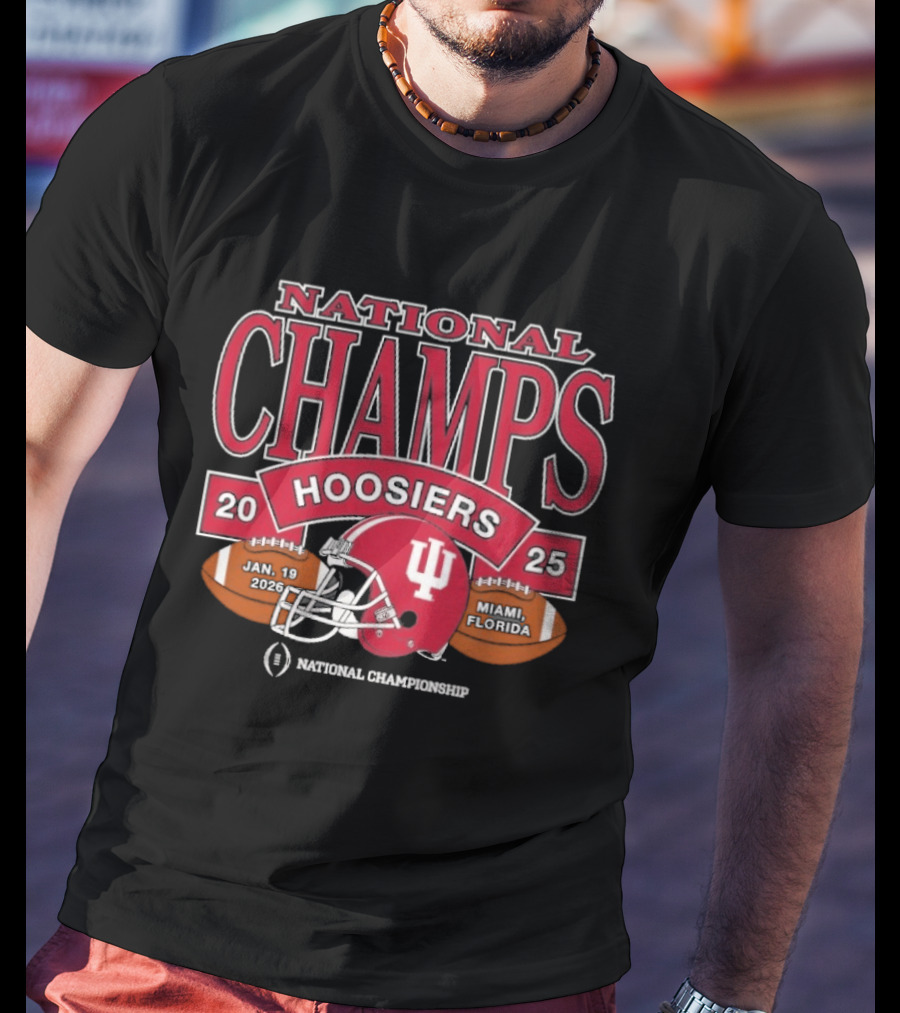 Indiana Hoosiers 2025 National Champs CFP Helmet Tampa Florida T-Shirt