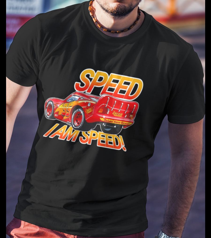 Lightning McQueen Speed I Am Speed Rust Eze Racing 95 T-Shirt