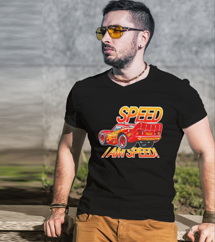 Lightning McQueen Speed I Am Speed Rust Eze Racing 95 T-Shirt