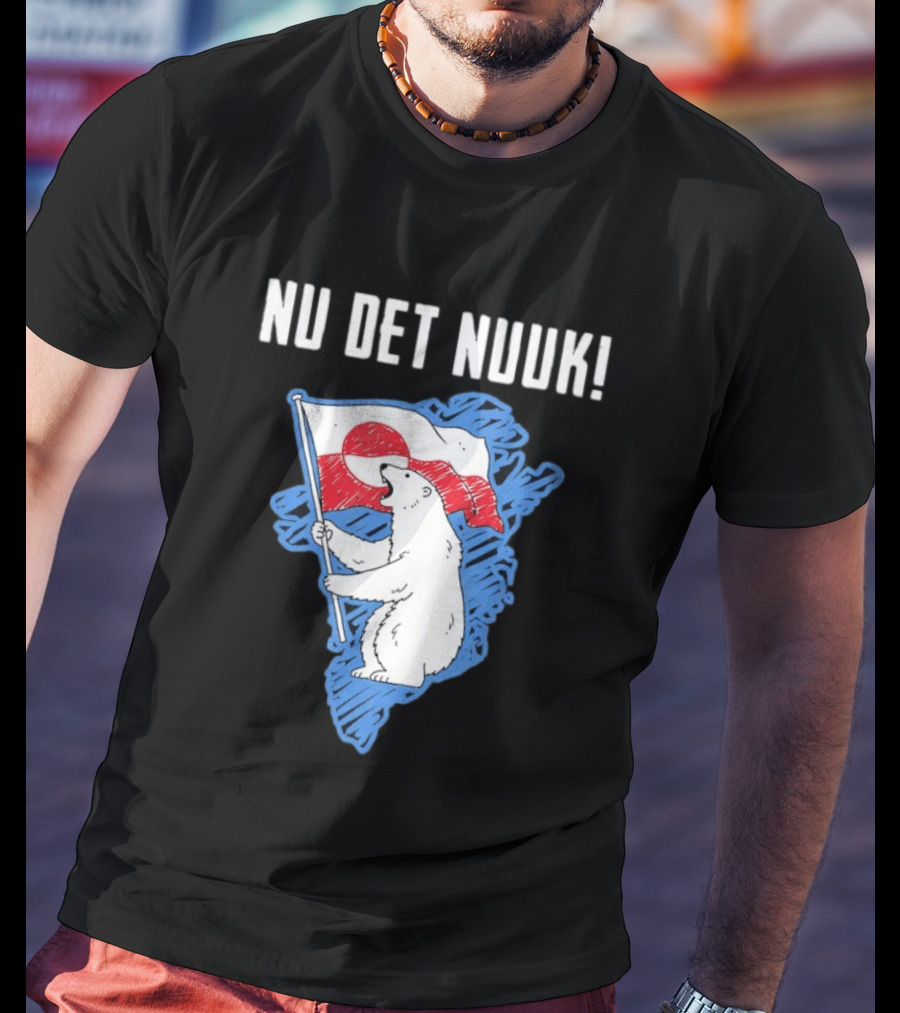 Nu Det Nuuk Greenland Polar Bear Flag T-Shirt