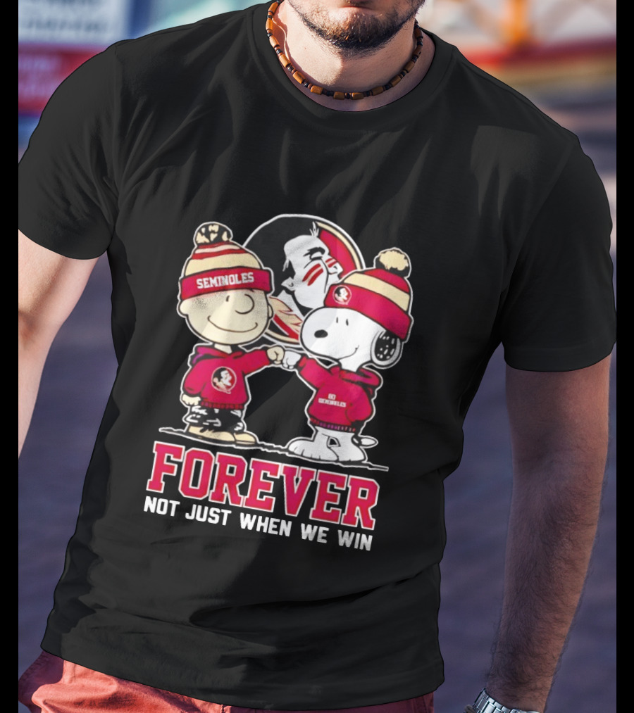 Charlie Brown Snoopy Seminoles Forever Not Just When We Win T-Shirt