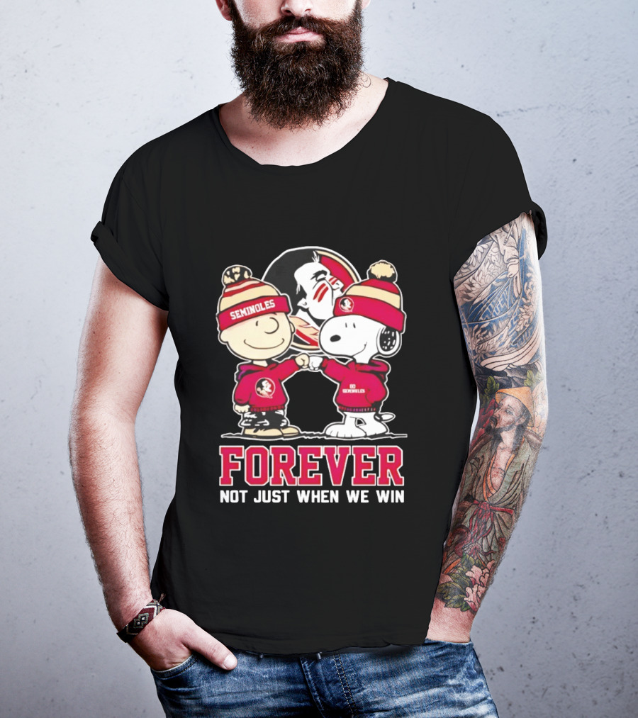 Charlie Brown Snoopy Seminoles Forever Not Just When We Win T-Shirt