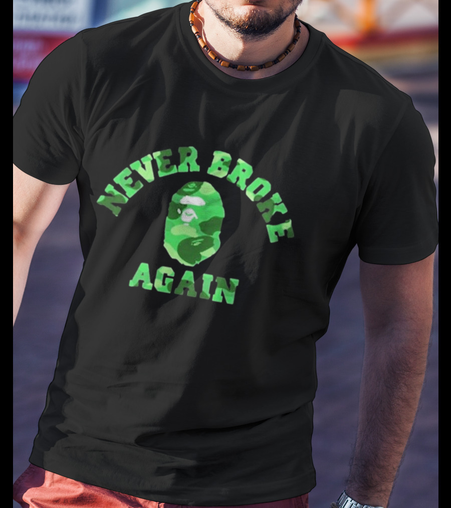 Bape Never Broke Again Camo Collab T-Shirt