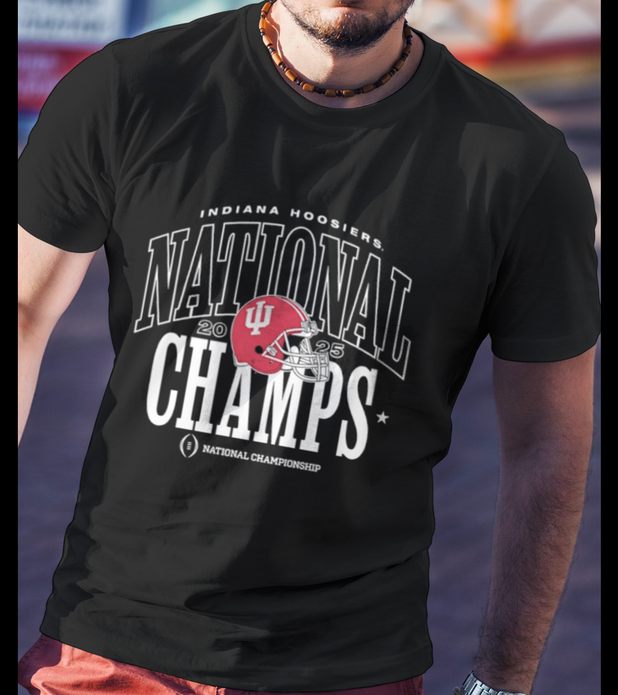 Indiana Hoosiers 2025 National Champs Football Helmet T-Shirt