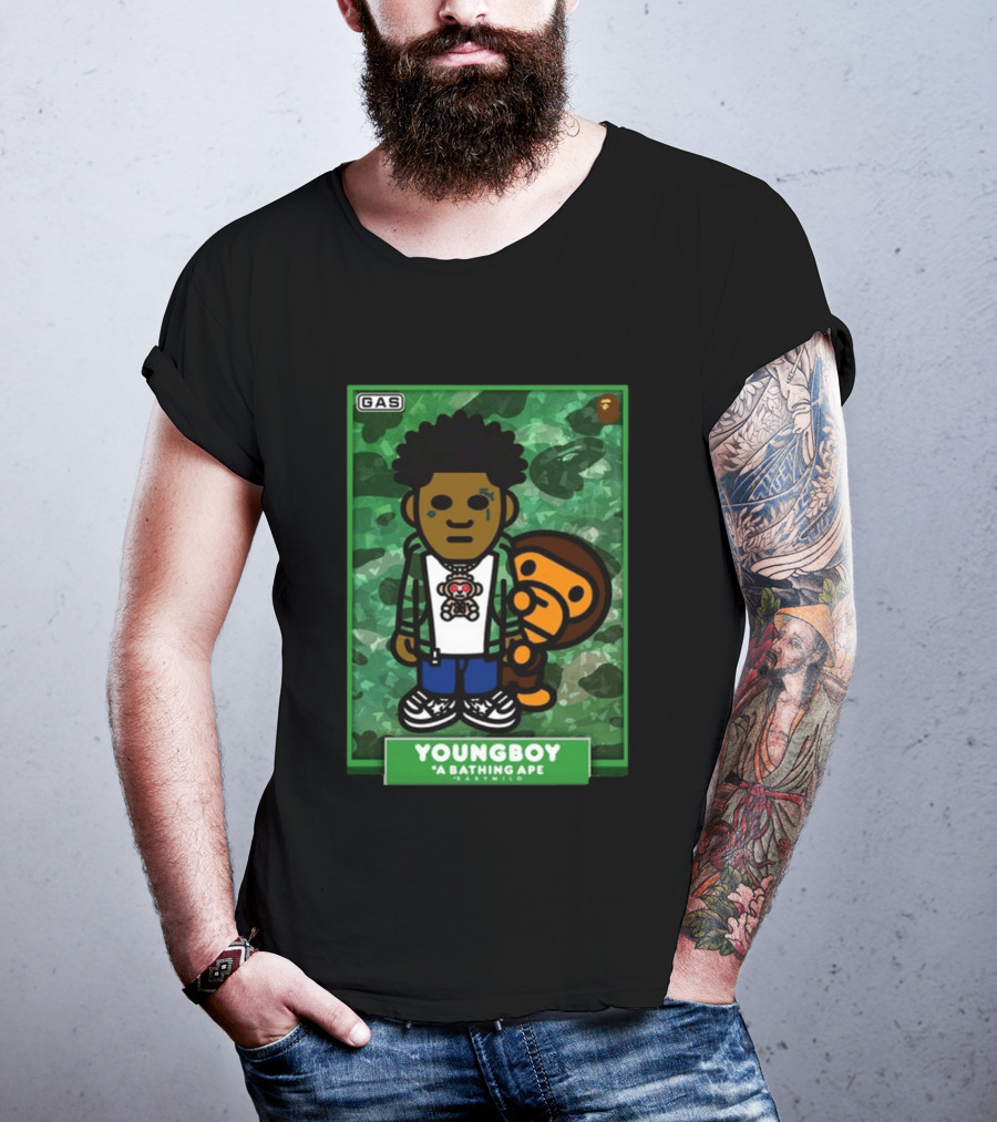 YOUNGBOY A Bathing Ape BAPE Milo Collaboration T-Shirt