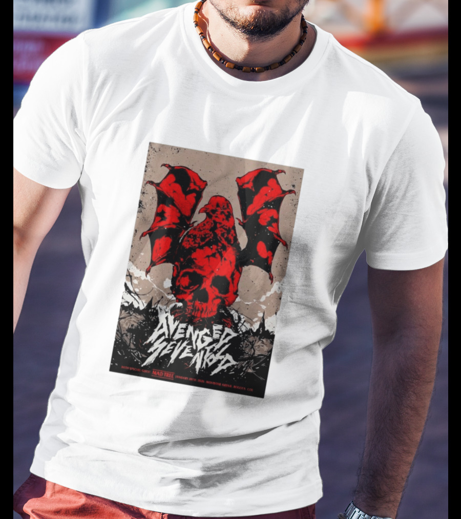 Avenged Sevenfold January 20 2026 Bogota Movistar Arena Mad Tree Special Guest T-Shirt