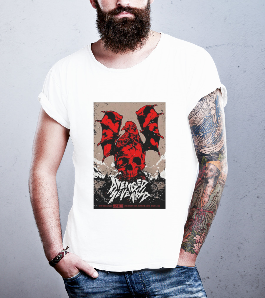 Avenged Sevenfold January 20 2026 Bogota Movistar Arena Mad Tree Special Guest T-Shirt