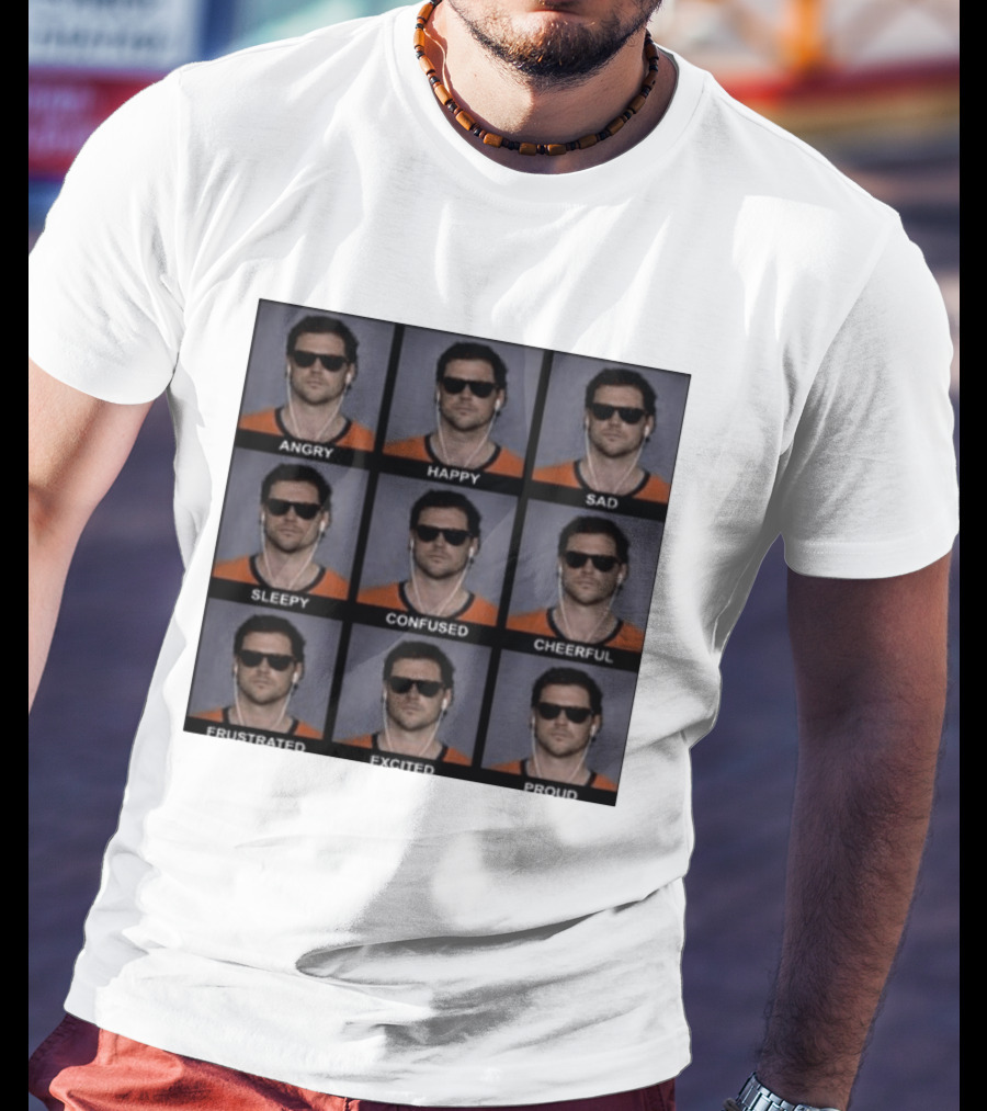 Jarrett Stidham Angry Happy Sad Sleepy Confused Cheerful Frustrated Excited Proud Emojis T-Shirt