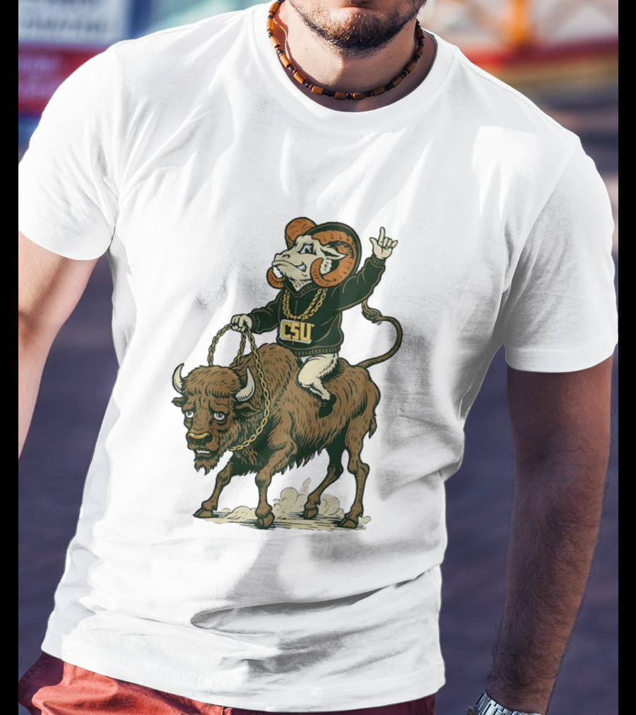 Colorado State Rams CSU Riding Buffalo In Rivalry T-Shirt
