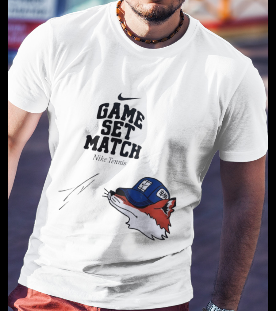 Nike Tennis Game Set Match Fox T-Shirt