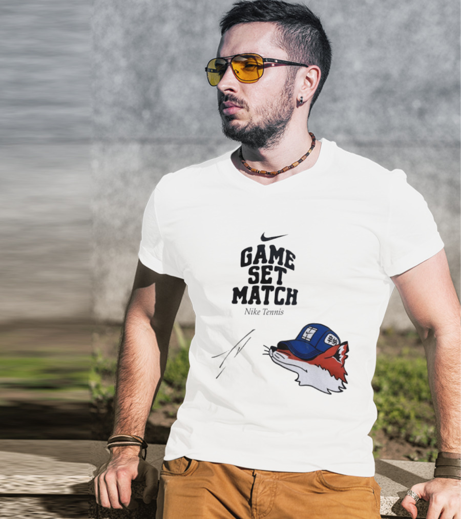 Nike Tennis Game Set Match Fox T-Shirt