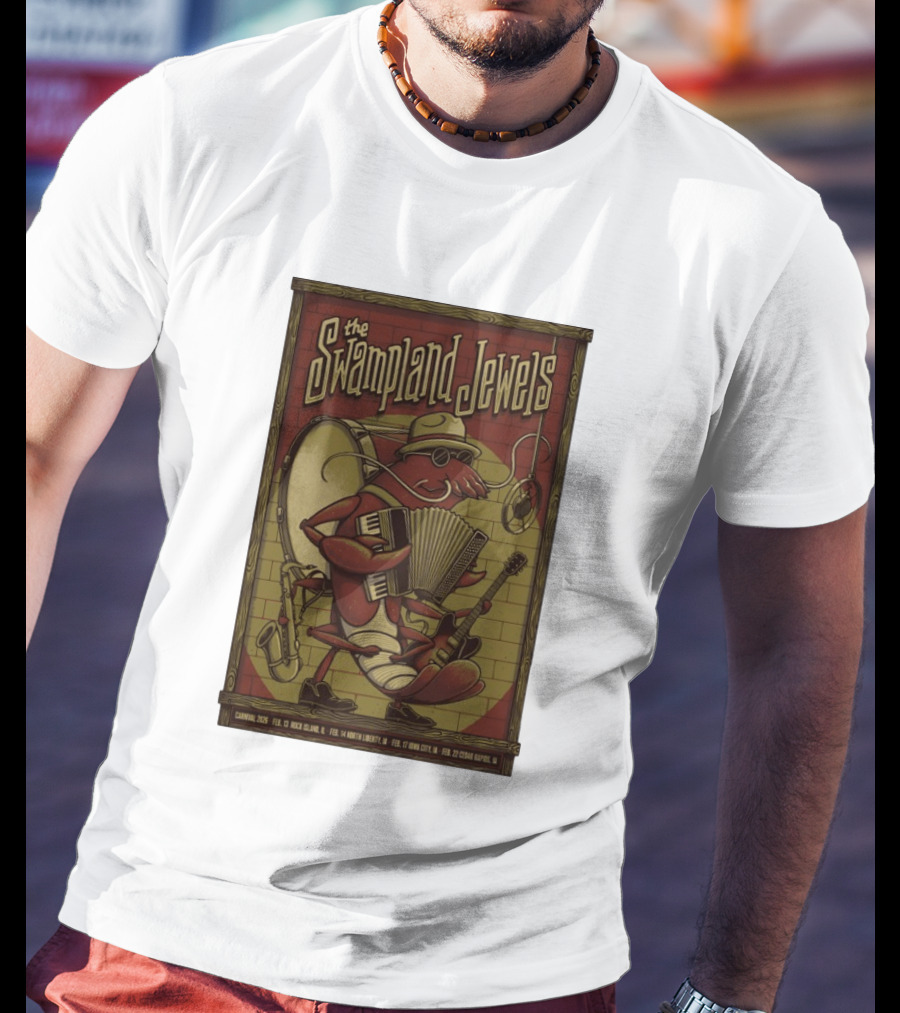 The Swampland Jewels 2026 Tour February Rock Island Davenport North Liberty Iowa City Cedar Rapids T-Shirt