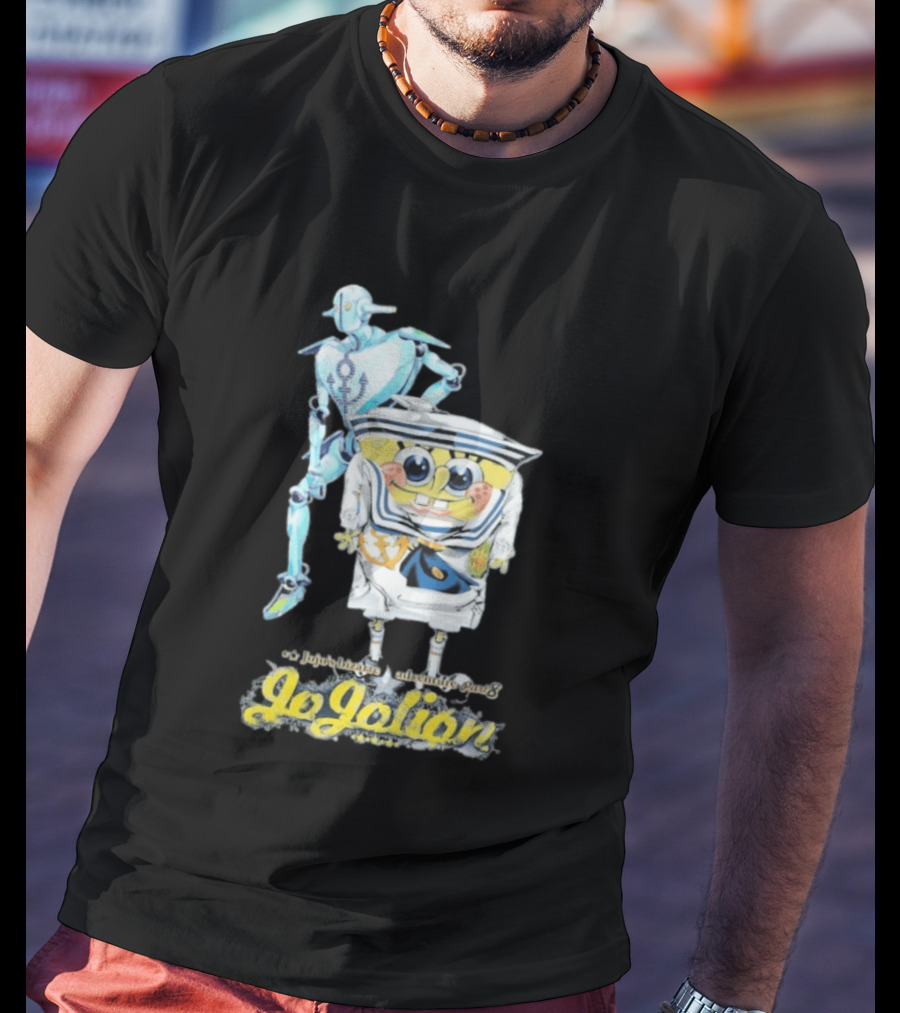 JoJolion SpongeBob Crossover With Robotic T-Shirt