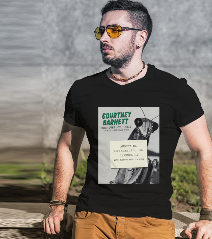 Courtney Barnett Creature Of Habit North American Tour August 24 Sacramento CA Channel 24 Zoh Amba T-Shirt