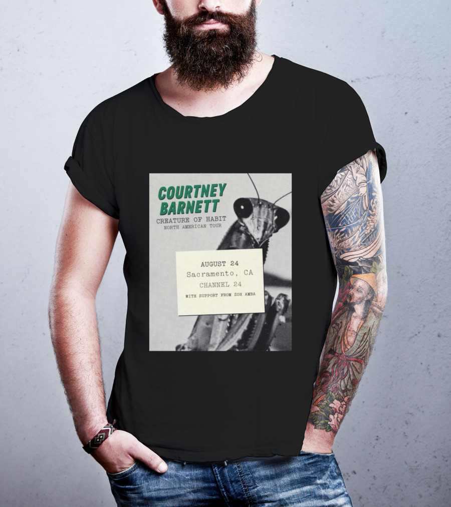 Courtney Barnett Creature Of Habit North American Tour August 24 Sacramento CA Channel 24 Zoh Amba T-Shirt