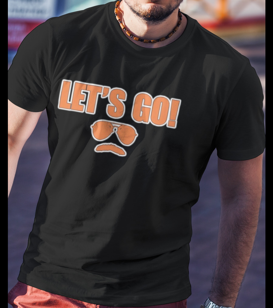 Dave Swerski Let's Go Orange Sunglasses Mustache T-Shirt