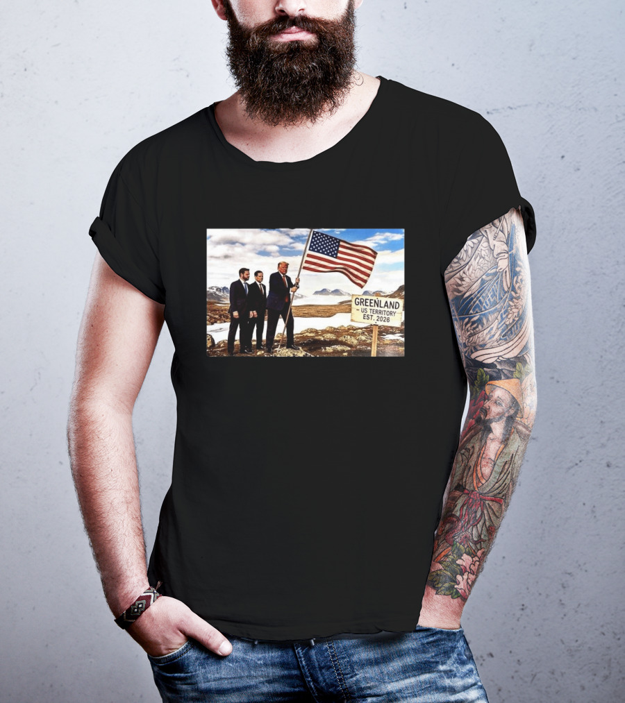 Donald Trump Greenland US Territory Flag 2026 T-Shirt