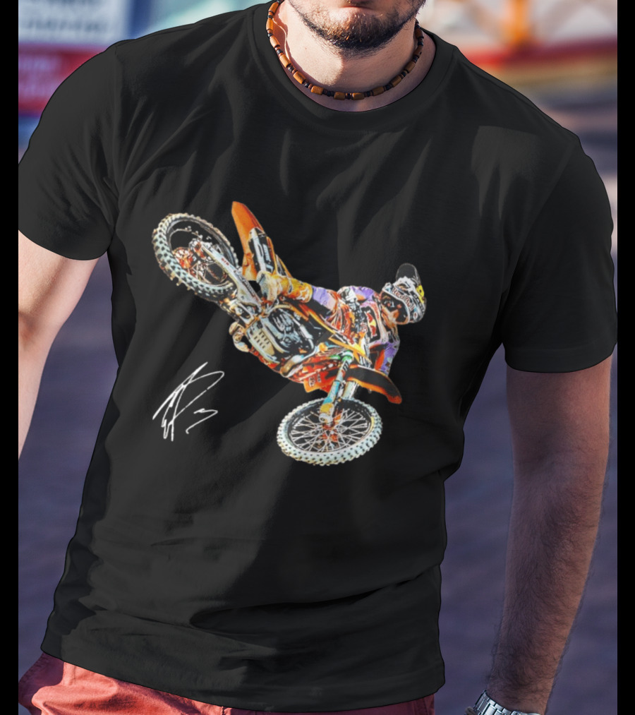 Eli Tomac Anaheim 1 Motocross Racing Signature T-Shirt