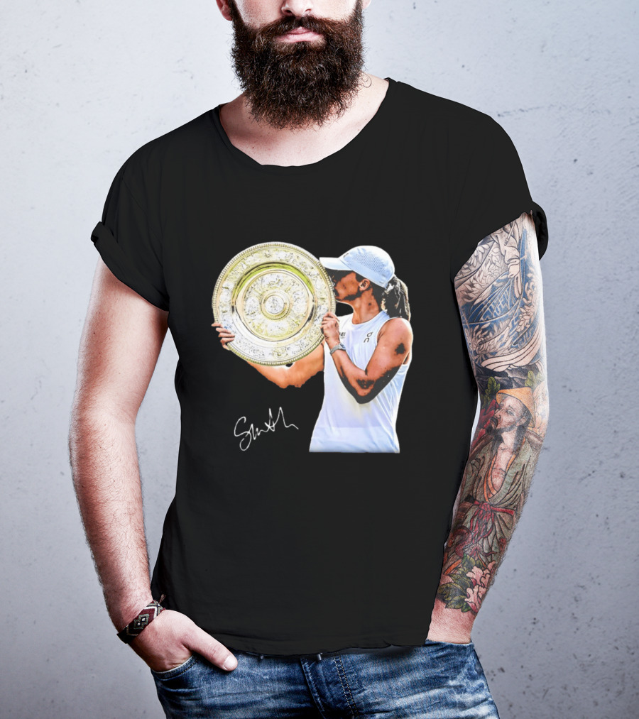 Iga Swiatek Wimbledon Champion Trophy Celebration T-Shirt