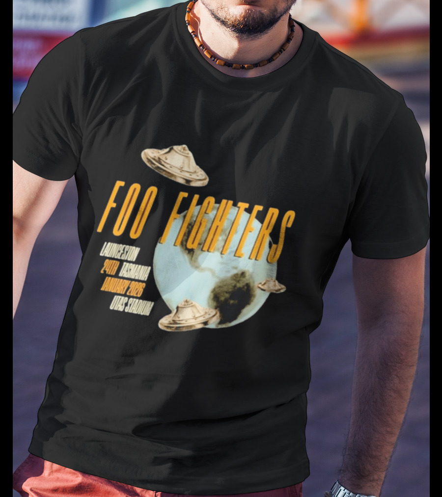 Foo Fighters Launceston UFO Tasmania January 2026 UTAS Stadium T-Shirt