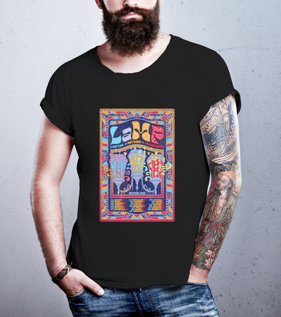 LAMP Lawton Metzger Paczkowski Feb 26 2026 Amherst MA Vibrant Psychedelic T-Shirt