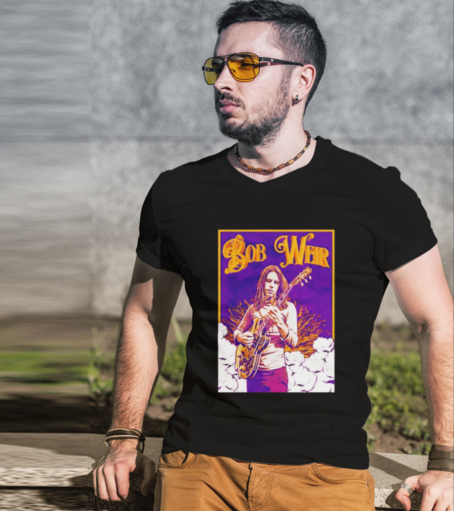 Bob Weir 1947 2026 Psychedelic Tribute Art With Guitar T-Shirt