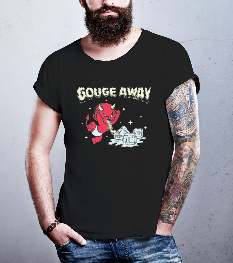 Gouge Away Hot Stuff Red Devil Melting Ice Cubes T-Shirt