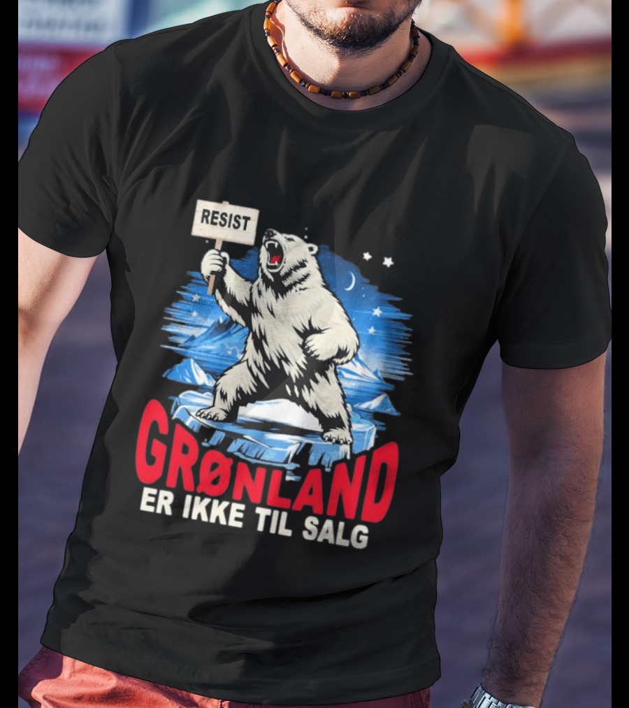 Resist Polar Bear Greenland Er Ikke Til Salg T-Shirt