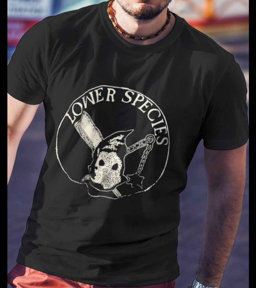 Lower Species Skull With Bat And Chain T-Shirt
