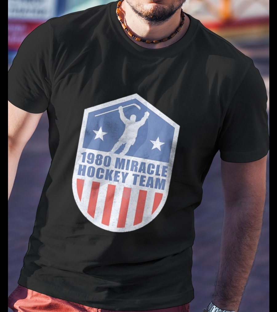 1980 Miracle Hockey Team USA Victory Stars And Stripes T-Shirt