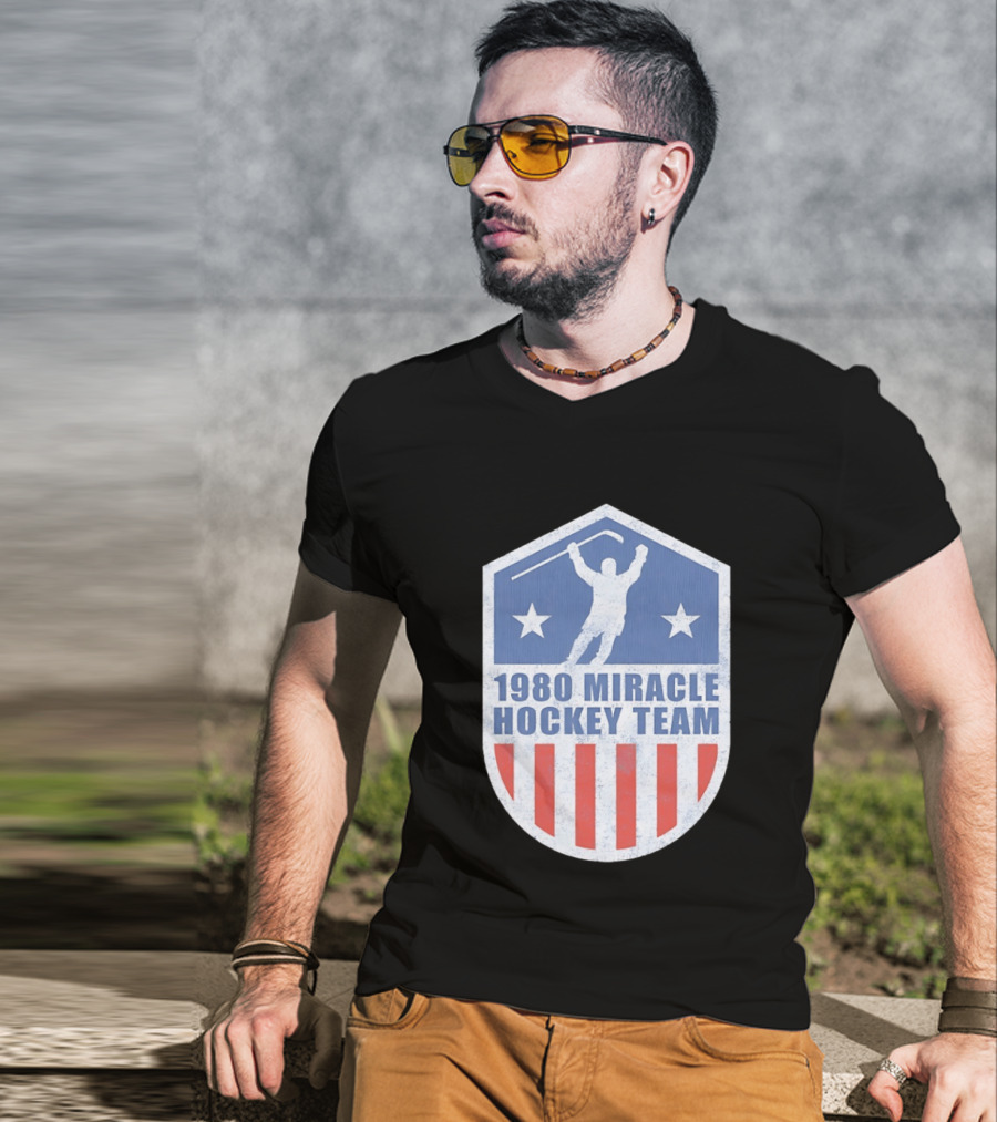 1980 Miracle Hockey Team USA Victory Stars And Stripes T-Shirt