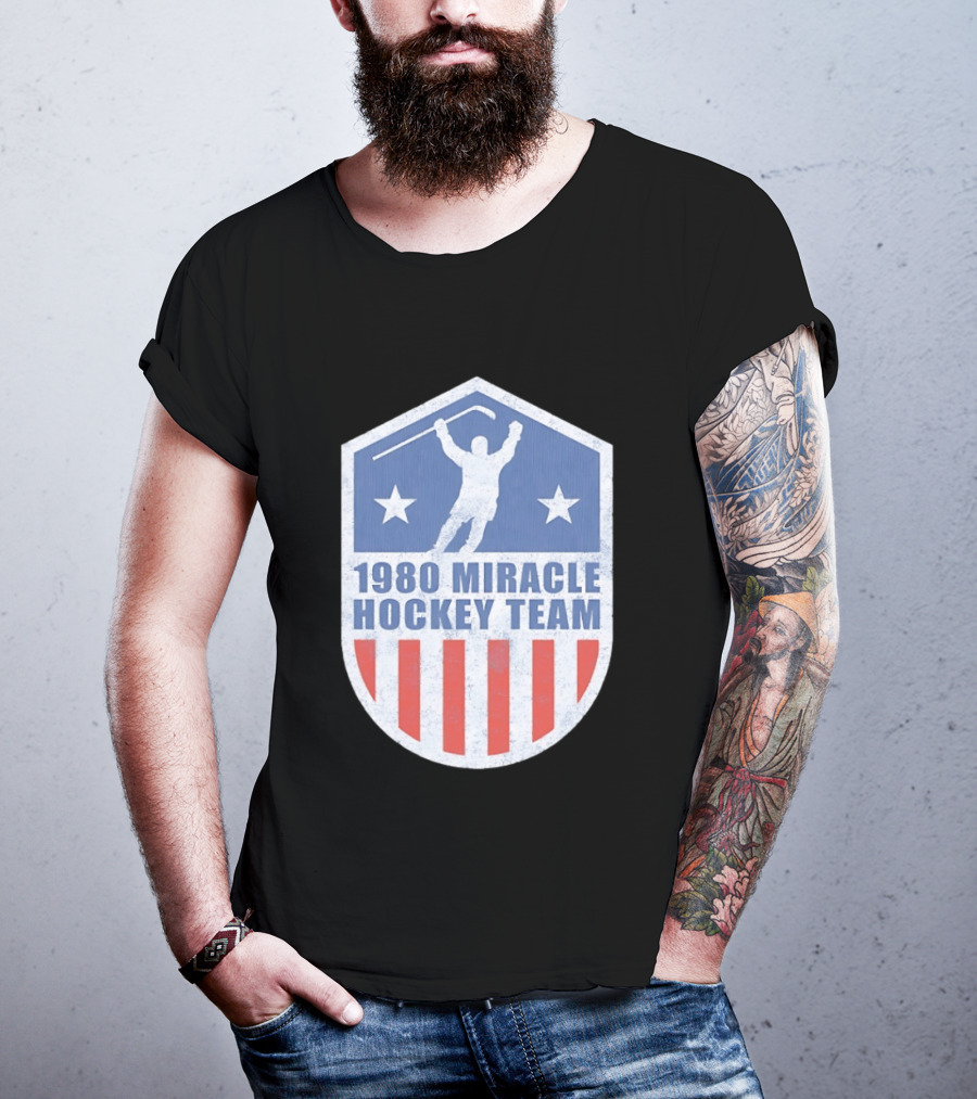 1980 Miracle Hockey Team USA Victory Stars And Stripes T-Shirt