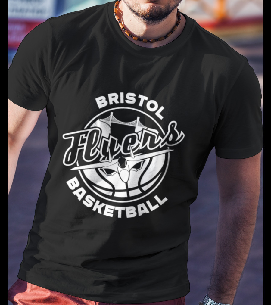 Bristol Flyers Basketball Team Logo Circle T-Shirt