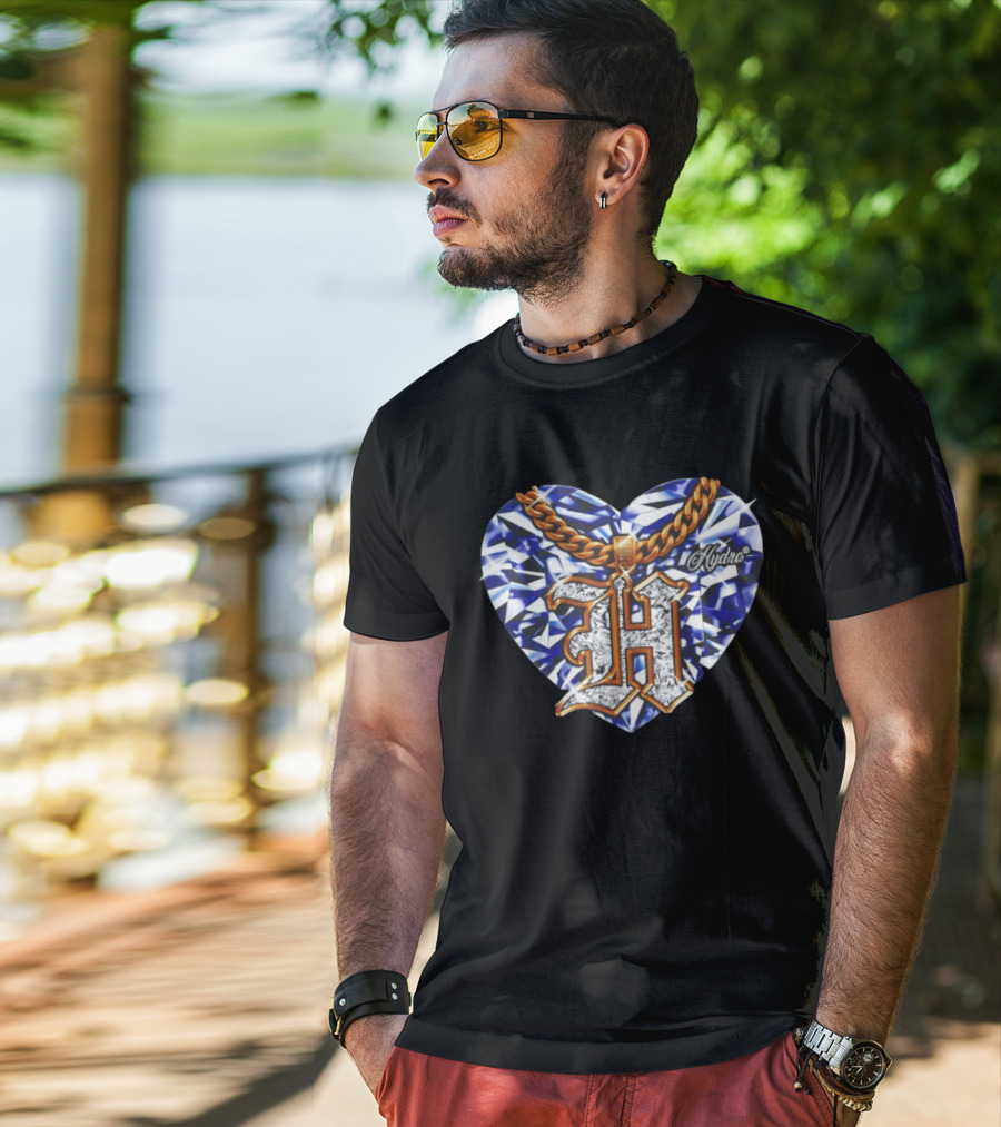 HYDRO Heart Diamond Chain Letter H T-Shirt