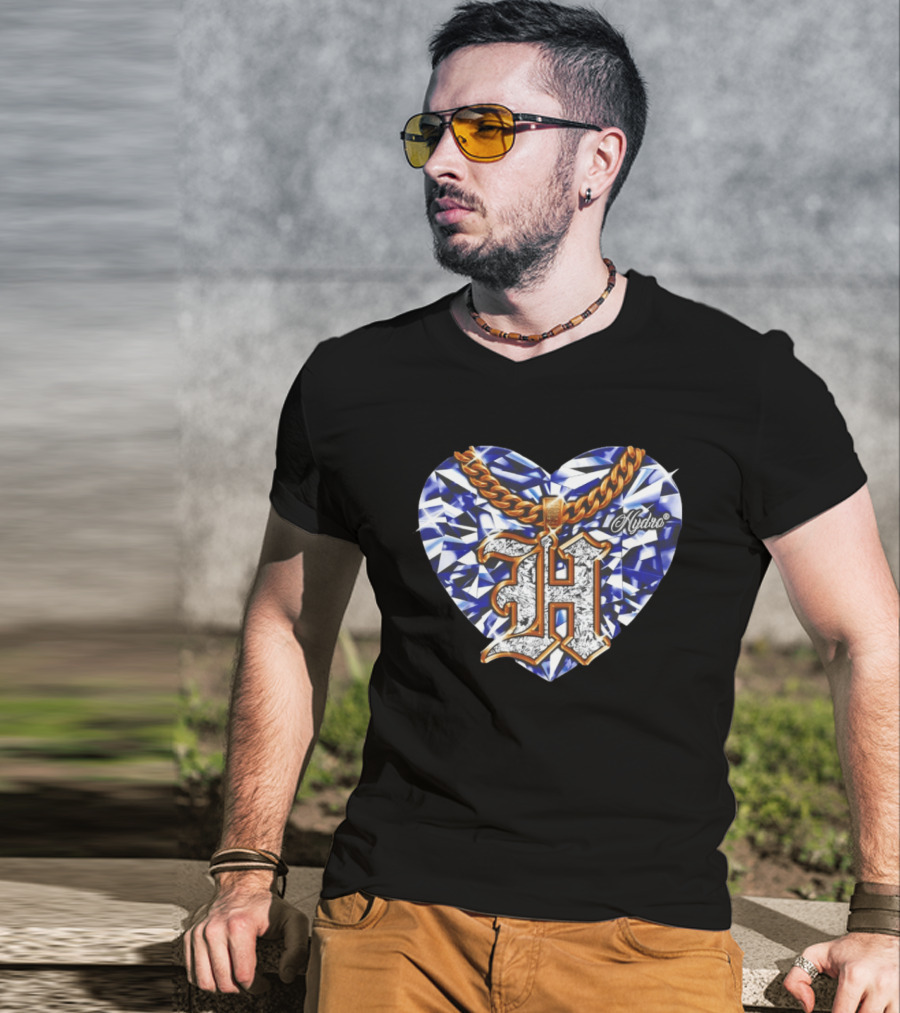 HYDRO Heart Diamond Chain Letter H T-Shirt