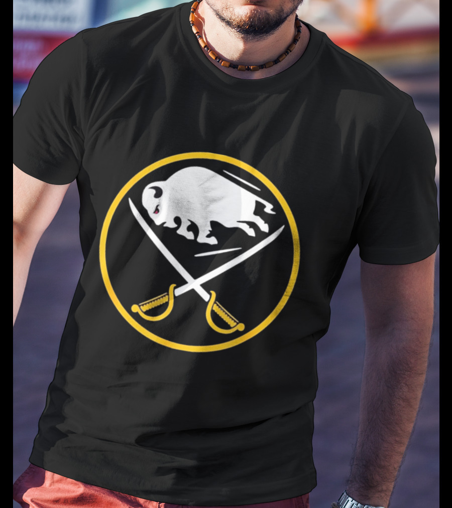 Buffalo Bills Sabres Crossed Swords Royal T-Shirt