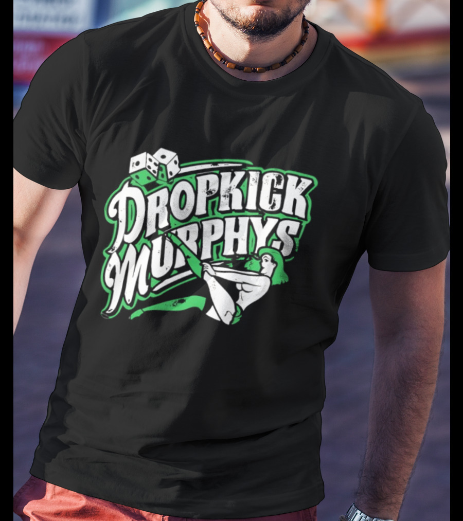 Dropkick Murphys Band Pin Up Girl With Dice T-Shirt