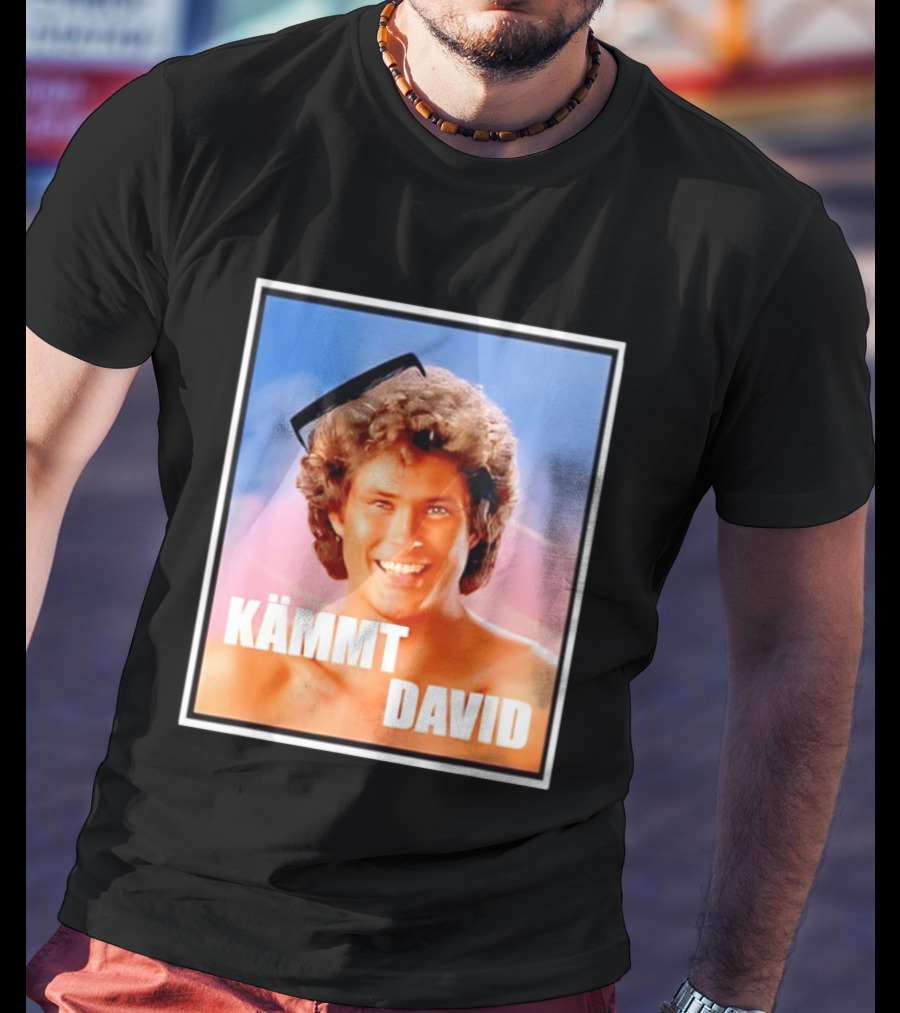 Kämmt David Lustiger Satire Spruch Retro Filmstar Kamm T-Shirt