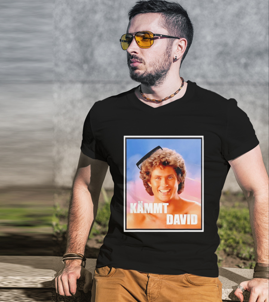 Kämmt David Lustiger Satire Spruch Retro Filmstar Kamm T-Shirt