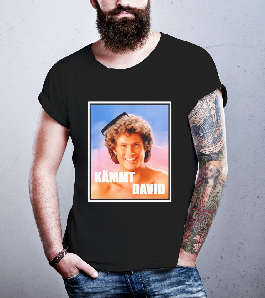Kämmt David Lustiger Satire Spruch Retro Filmstar Kamm T-Shirt