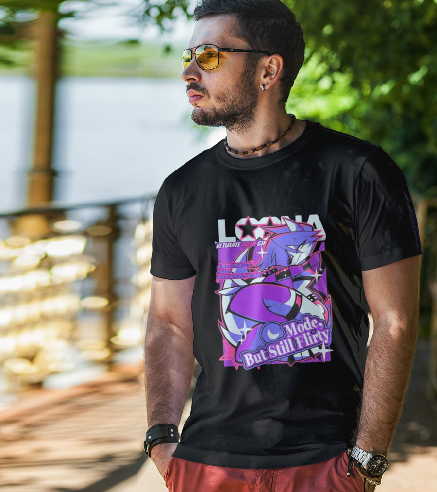 Loona Ultimate Goth Girl Mode But Still Flirty Helluva Boss A Bittersweet Heart With Rebel Edge T-Shirt