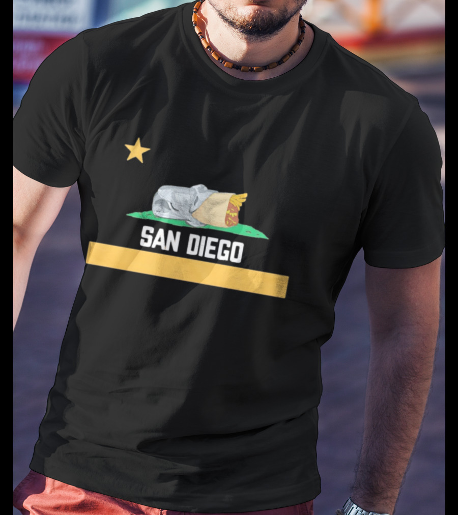 San Diego Padres Burrito Star California Baseball Team Fan T-Shirt