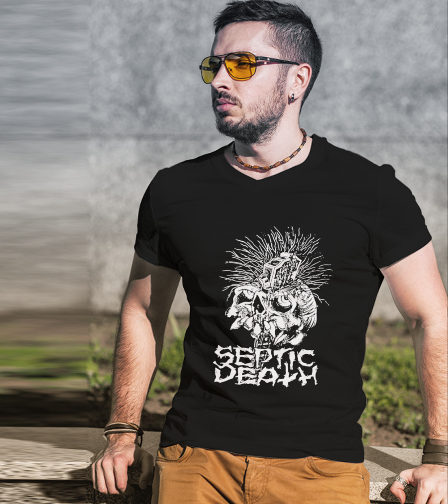 Septic Death Skull Art Punk T-Shirt