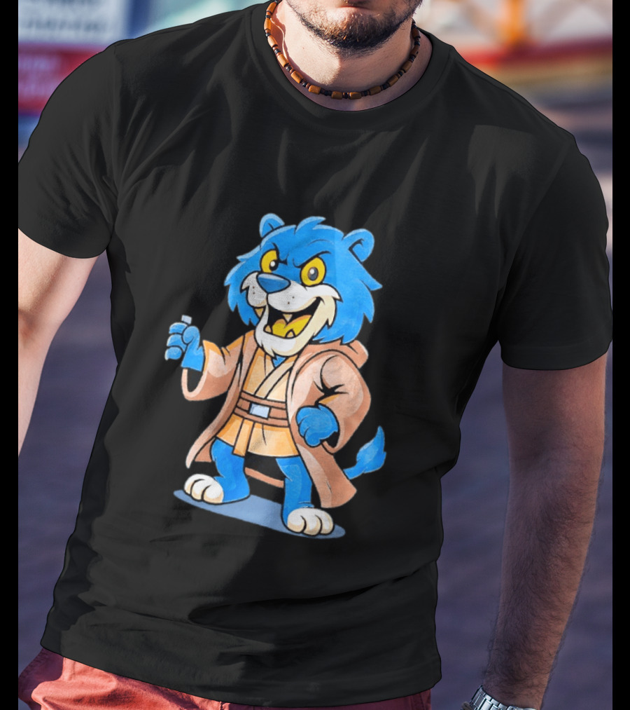 Star Wars Jedi Lion Wearing Robe New York Islanders Hockey T-Shirt