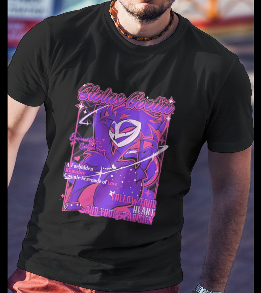 Stolas Goetia Cosmic Serenade A Forbidden Romance Follow Your Heart Star Sign T-Shirt